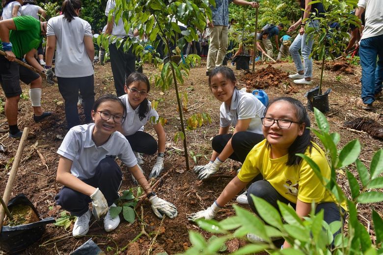 Agricultural Science students on the school farm